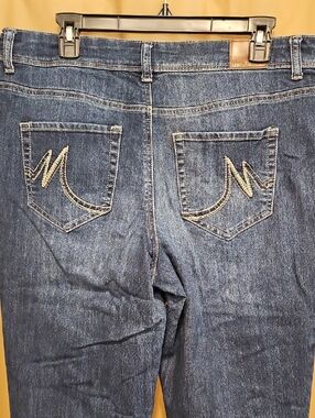 Maurices Dark Wash Denim Jeans with Embroidered Back Pockets